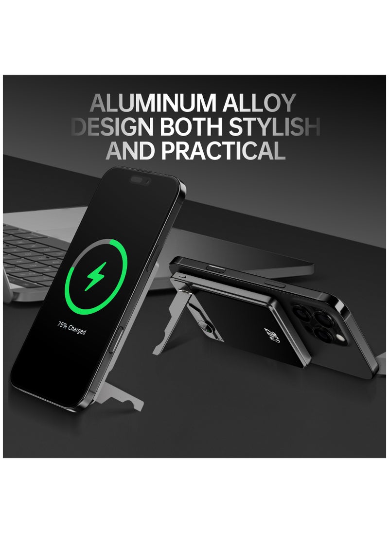 luminum - Ultra-Slim 10000mAh Power Bank,Qi2 Certified 15W Ultra-Fast MagSafe-Compatible Portable Charger,PD 20W 10000mAh Battery Pack with Smart Display and Foldable Stand, For iPhone 16/15/14/13/12 Series,AirPods,iwatch and More(USB-C Cable Include) - Image 1