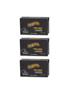 SUAVECITO Body & Hand Soap Bars Moisturizing Masculine Original Fragrance With Charcoal 6 Oz 3 Pack  - Image 2