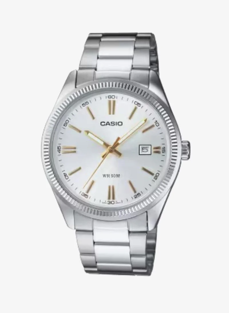 Casio Men's Analog Display Watch With Silver Stainless Steel Strap - MTP-1302D-7A2