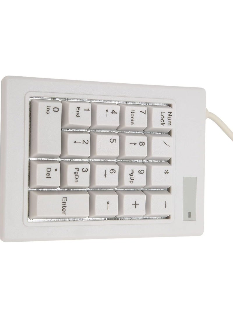 GGOOT 18 Keys Numeric Keypad, Portable Mini Numpad, USB Wired Multifunctional One Hand Mechanical Numpad Accounting Keypad Gaming Keyboard for Office Banking Accounting Finance Securities - Image 5