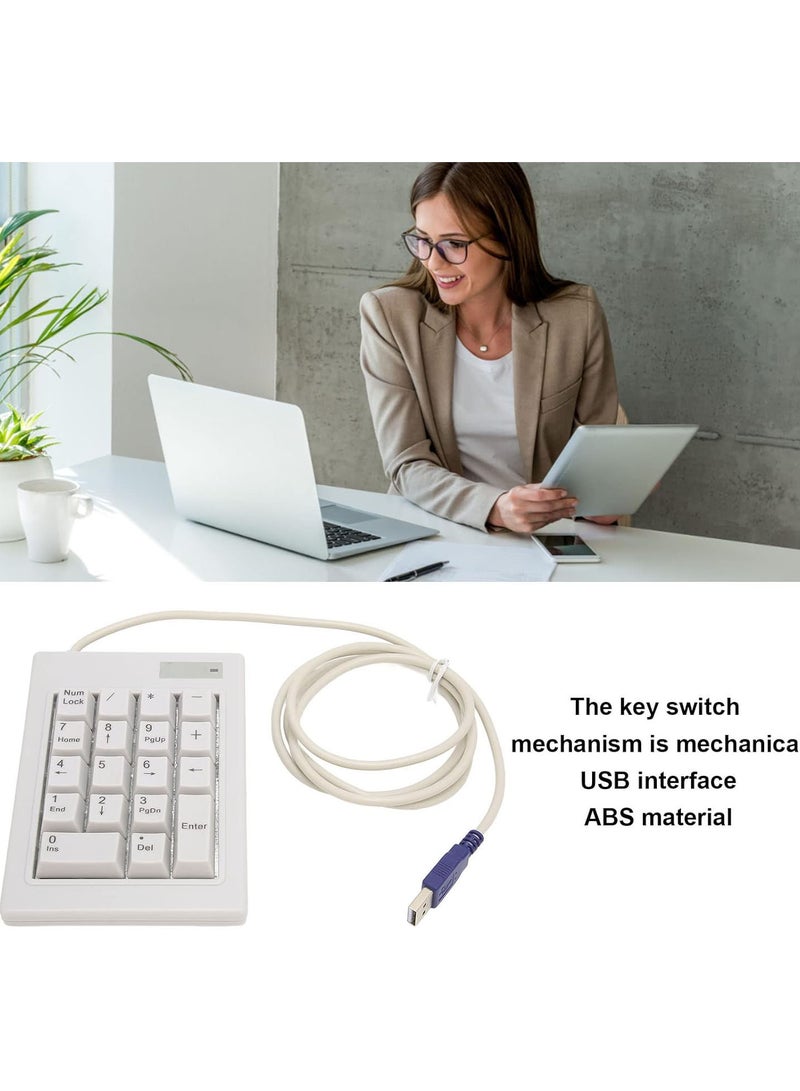 GGOOT 18 Keys Numeric Keypad, Portable Mini Numpad, USB Wired Multifunctional One Hand Mechanical Numpad Accounting Keypad Gaming Keyboard for Office Banking Accounting Finance Securities - Image 3