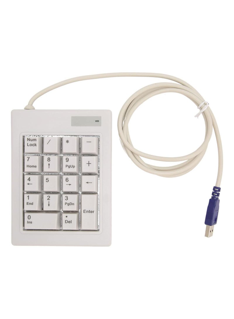 GGOOT 18 Keys Numeric Keypad, Portable Mini Numpad, USB Wired Multifunctional One Hand Mechanical Numpad Accounting Keypad Gaming Keyboard for Office Banking Accounting Finance Securities - Image 1