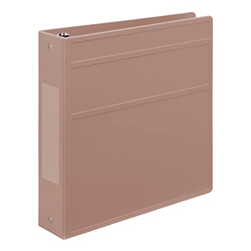 Carstens 2-Inch Heavy Duty 3-Ring Binder - Side Opening, Dusty Rose, Durable Plastic, Precision No-Gap Rings, Waterproof Cover, No Pockets, Holds 300 US Letter Sheets, BPA-Free, Made in USA (2825-3R) - Image 1