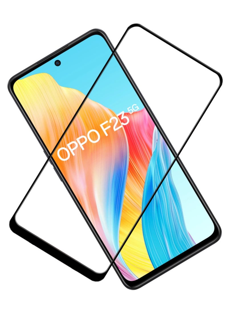 ACLIX 2 Pieces Antistatic ESD Dustproof Premium Quality High Definition Tempered Glass Screen Protector Designed For Oppo F23 - Image 1