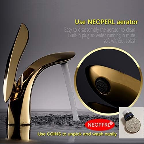 ALTON Accenture ACT21015 Brass Single Lever Basin Mixer, Golden, Golden Finish - Image 5