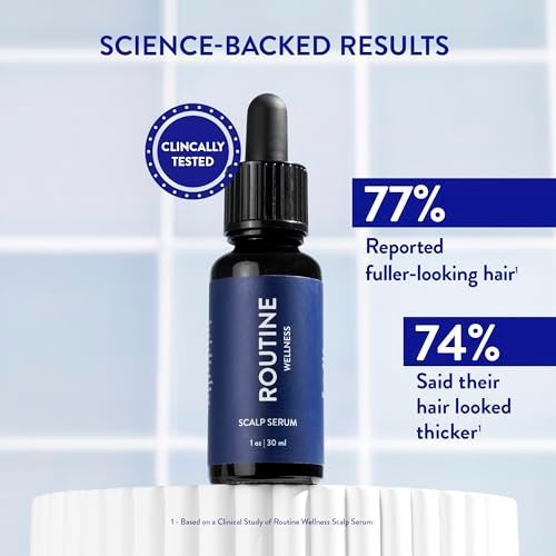 Routine Wellness Scalp Serum for Thinning Hair Promotes VisiblyThicker FullerLooking Hair Lightweight ScienceBacked with Red Clover Peptides 30ml - Image 3