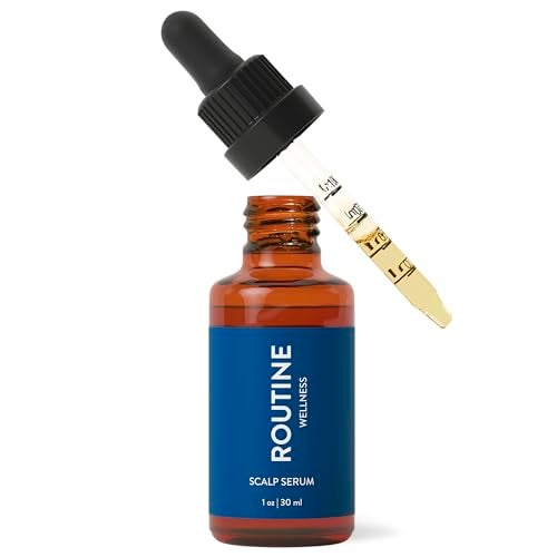 Routine Wellness Scalp Serum for Thinning Hair Promotes VisiblyThicker FullerLooking Hair Lightweight ScienceBacked with Red Clover Peptides 30ml - Image 1