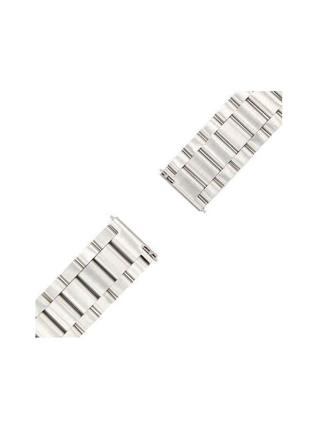 Metal Stainless Steel Strap 22mm Strap For Smart Watch Amazfit Bip 5 Unity Band Bracelet - Silver - Image 2