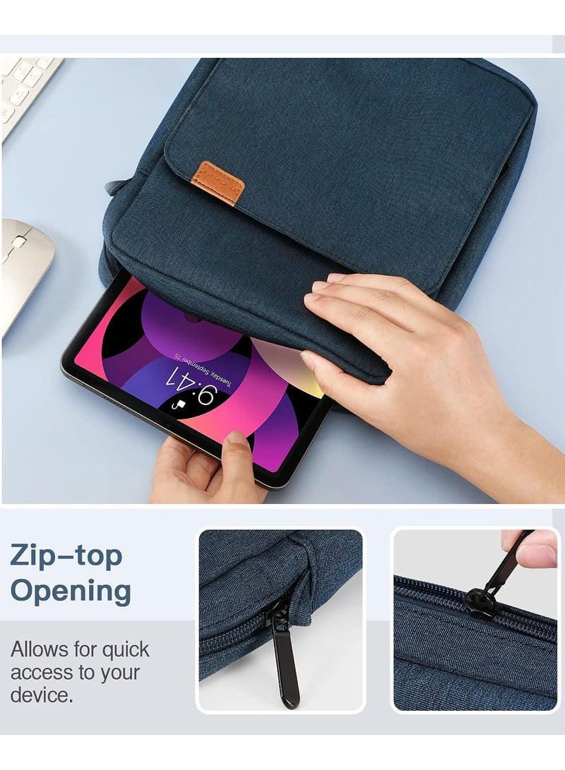 GNAFOTU 9-11 Inch Tablet Sleeve Bag, Fits for iPad air 5 10.9" 2022, iPad Pro 11 M2 2022-2018, iPad 10th 10.9, Air 4 10.9, Tab S8 2022, Handle Carrying Case with Shoulder Strap, Dark Blue  - Image 4