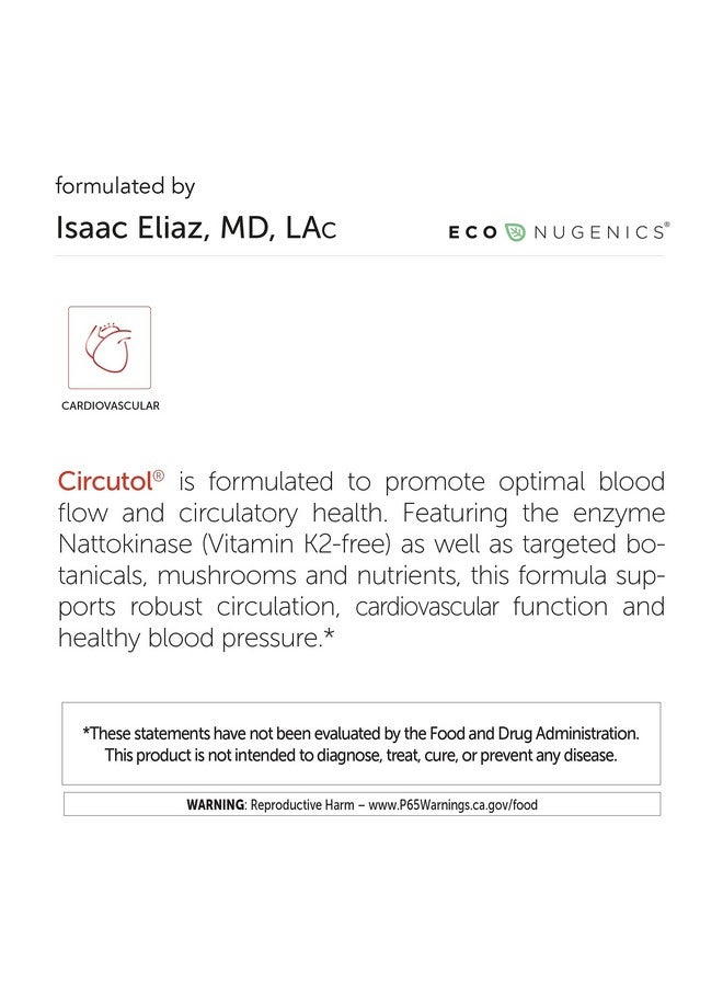 إيكو ناجينكس مكمل سيركوتول لضغط الدم من EcoNugenics لدعم القلب مع ناتوكيناز، مستخلص الزعرور، إل-كارنيتين، جذر المريمية، فطر الريشي والكورديسيبس - 60 كبسولة - Image 5