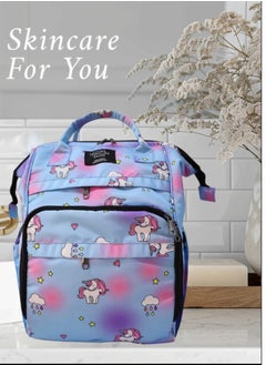 Generic Baby diaper bag, waterproof, suitable for carrying all baby items, with an attractive design and high quality (blue light)  - Image 5