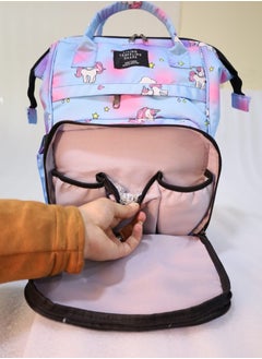 Generic Baby diaper bag, waterproof, suitable for carrying all baby items, with an attractive design and high quality (blue light)  - Image 2