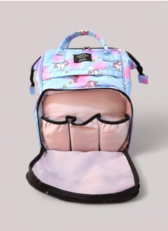 Generic Baby diaper bag, waterproof, suitable for carrying all baby items, with an attractive design and high quality (blue light)  - Image 3