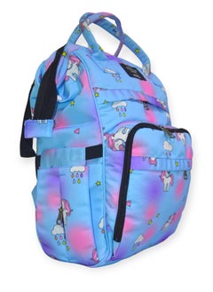 Generic Baby diaper bag, waterproof, suitable for carrying all baby items, with an attractive design and high quality (blue light)  - Image 4