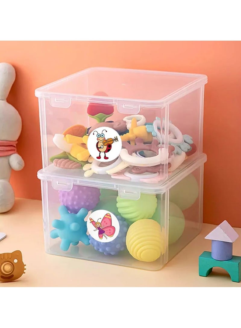 قوس قزح أورينبو 500 قطعة ملصقات كرتونية لطيفة للأطفال، لفة 1 بوصة/2.5 سم، ملصقات مكافأة وتشجيع للأطفال، ملصقات تغليف وختم، ملصقات لاصقة لسجلات القصاصات لتزيين هدايا حفلات العطلات، 8 تصاميم - Image 5