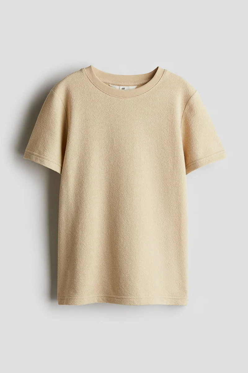 اتش اند ام تي-شيرت من نسيج بارز الملمس