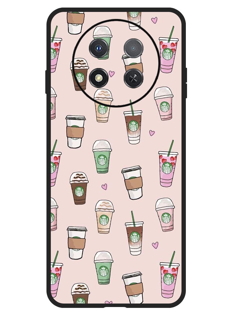 Theodor Protective Case Anti Scratch Shock Proof Bumper Cover For Huawei Enjoy 60X Coffee Patterns - Image 1