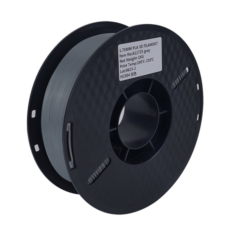 كنجروون خيوط PLA 1.75 مم ±0.02 مم تباين 1 كجم/2.2 رطل رمادي - خيوط طباعة ثلاثية الأبعاد صديقة للبيوغنزية قابلة للتحلل بيولوجي وغير رائحة لمعظم الطابعات ثلاثية الأبعاد ومشاريع التنفيذ الذاتي والأنماط السريعة - Image 1