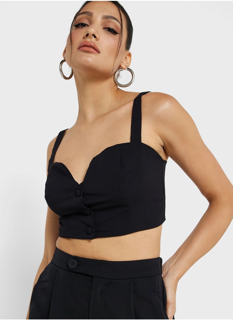 Ginger - Cropped Strappy Corset Top - Image 1