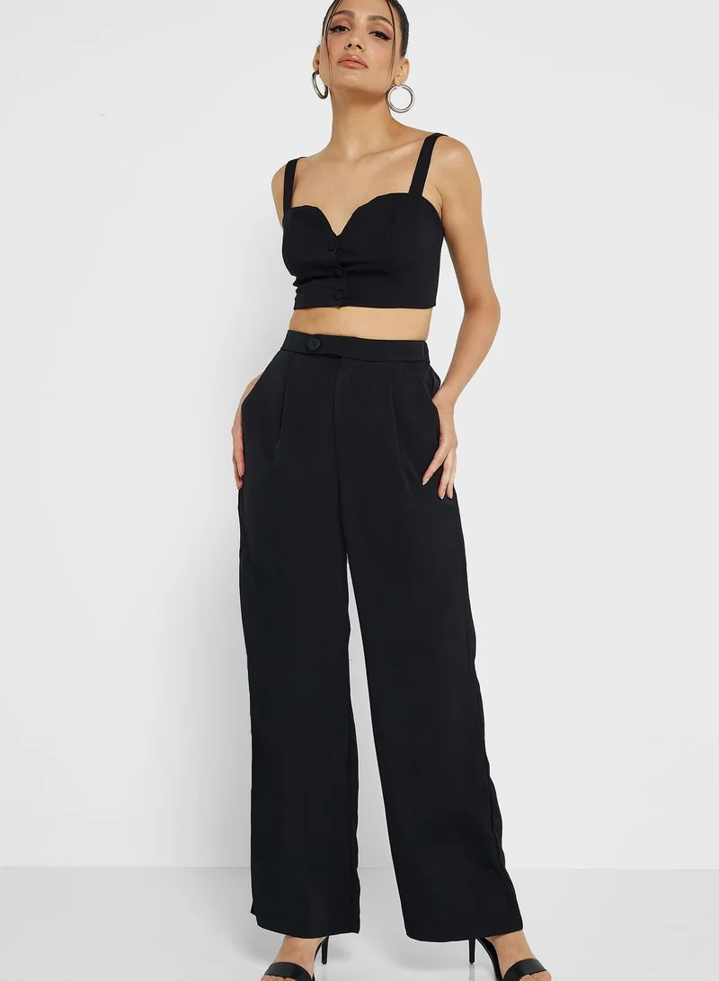 Ginger Cropped Strappy Corset Top
