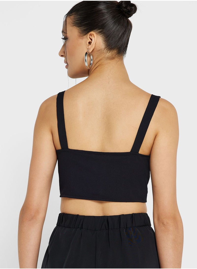 Ginger - Cropped Strappy Corset Top - Image 1