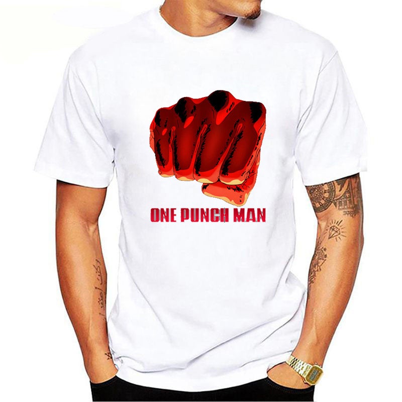1049 Anime One Punch Superman Fashion Printed Men's T-Shirt Cross-border wish Hot Selling Trendy Men's Short-sleeved Base Shirt - Image 1