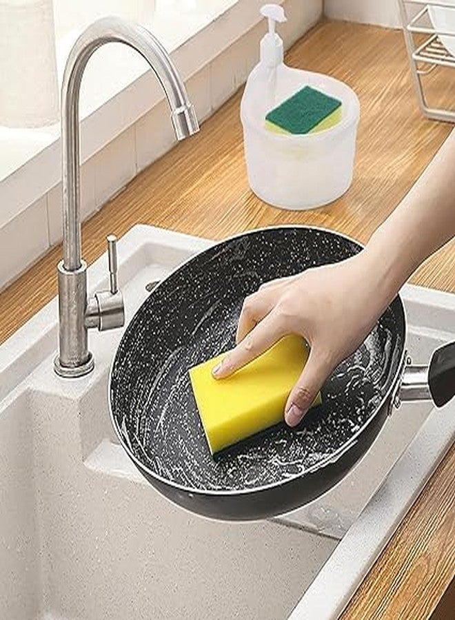 ZURITY Liquid soap Dispenser Double Layer 2 in 1 Pump and Sponge Dish Washing Soap Dispenser Sponge Holder (Pack of 1) Multicolor - Image 5
