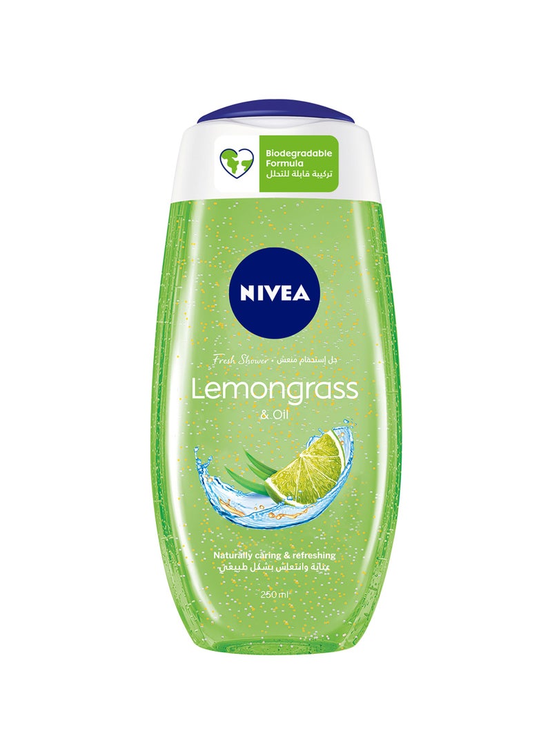Nivea Shower Gel Body Wash Lemongrass And  Oil Caring Oil Pearls Lemongrass Scent Pack of 3 - Image 5