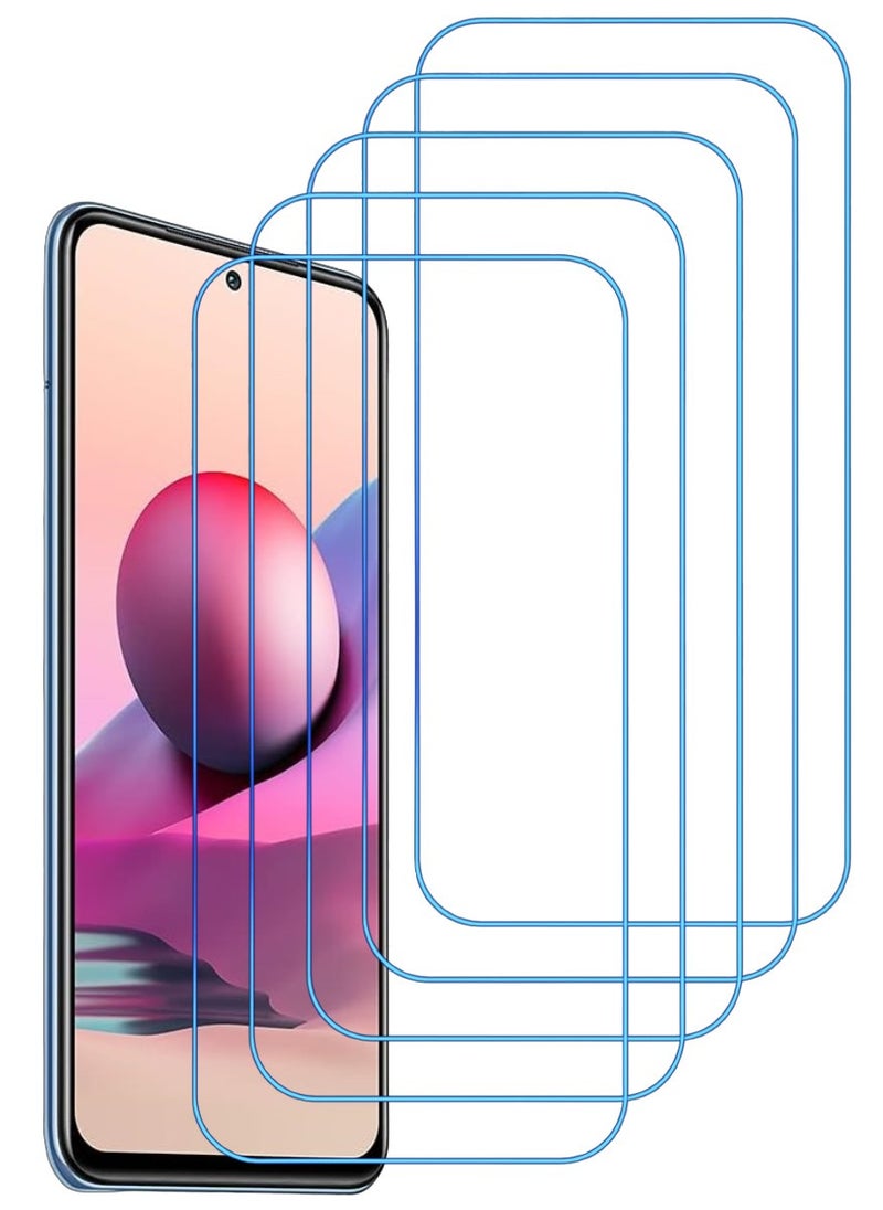 ACLIX 5 Pieces Antistatic ESD Dustproof Premium Quality High Definition Clear Tempered Glass Screen Protector Designed For Xiaomi Redmi Note 10 - Image 1