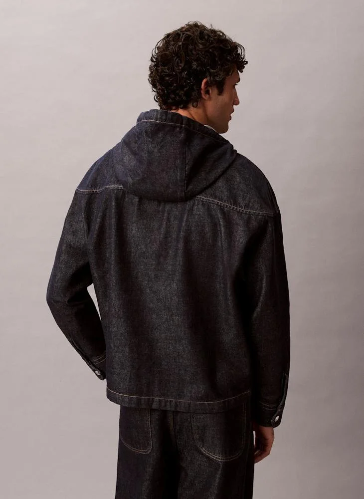 Calvin Klein Jeans Denim Zip Relaxed Hoodie