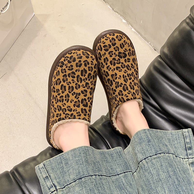 Birkenneth Shoes Covered Head Mao Mao Slippers Women'S Warm Outer Wear Non-Slip Soft Bottom Mao Mao Shoes Cotton Slippers - Image 4