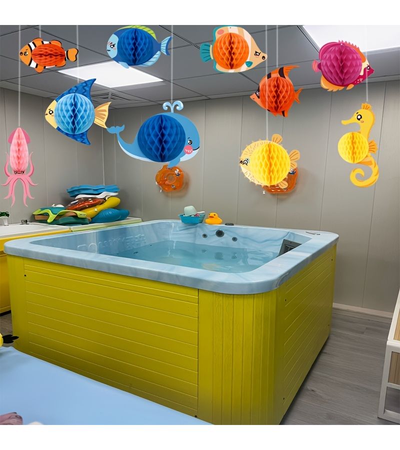 10pcs Tropical Fish Honeycomb Ball Set Safe Durable Cardboard Decor - Image 1