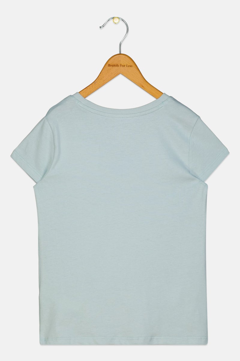 PUMA ملابس رياضية للبنات للأطفال تي شيرت تدريب بأكمام قصيرة، أخضر نعناعي - Image 3