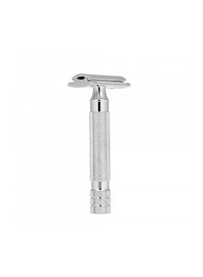 NIBEMINENT Double Edge Handled Shaving Razor Silver - Image 2