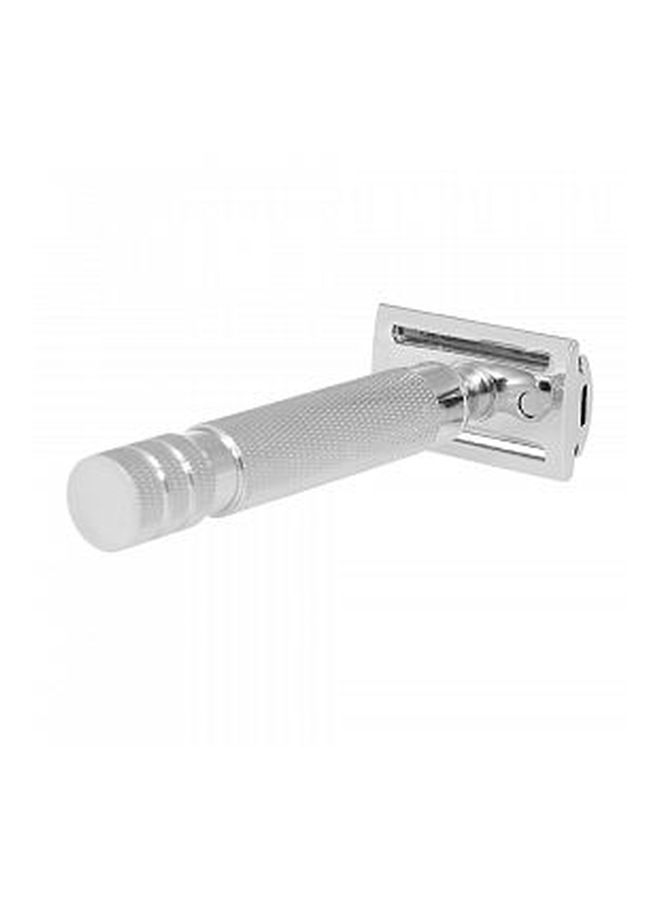 NIBEMINENT Double Edge Handled Shaving Razor Silver - Image 3