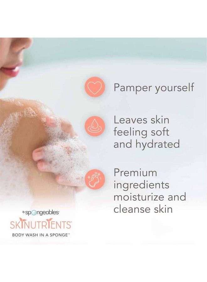 spongeables Skinutrients Moisturizing Body Wash In A Sponge 20+ Washes 3.5Oz Sweet Grapefruit With Bonus Travel Bag 1 Count - Image 5