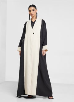Khizana Two Toned Abaya With Sheila  - Image 1