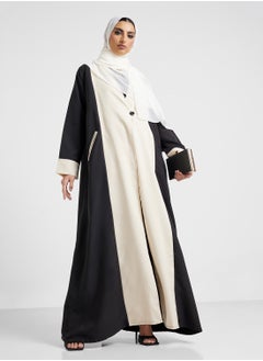 Khizana Two Toned Abaya With Sheila  - Image 5