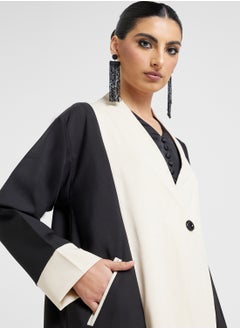 Khizana Two Toned Abaya With Sheila  - Image 3