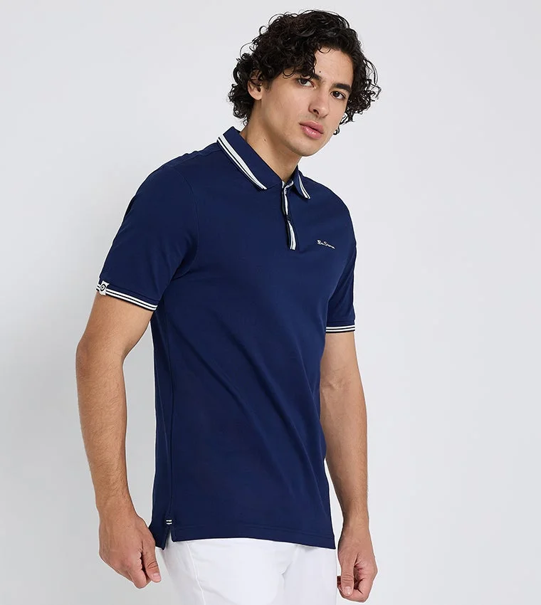 بين شيرمان Ben Sherman Men's Short Sleeve Solid Polo Tees