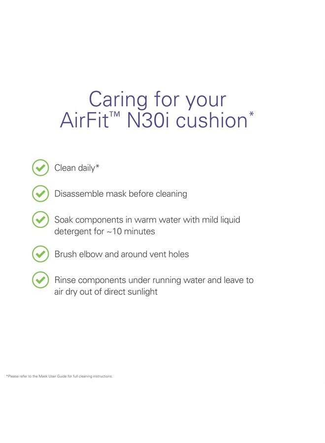 Resmed AirFit N30i Nasal Replacement Cushion - Wide - ResMed CPAP Supplies - Silicone - Replace Every Month - Image 4