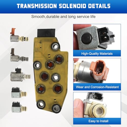 Kessocco 1set Transmission Solenoid Kit 4L60E 4L65E 4L70E Transmission Master Solenoid Kit EPC Shift Replacement for Chevy GMC Canyon Envoy Safari Sonoma Rainier Roadmaster Fleetwood - Image 5