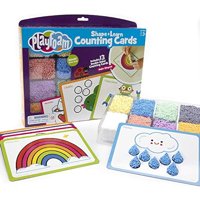 LEARNING RESOURCES PLAYFOAM SHAPE & LEARN COUNTING PRESCHOOL READINESS ACTIVITY, AGES 3+, EI-1914 - Image 1