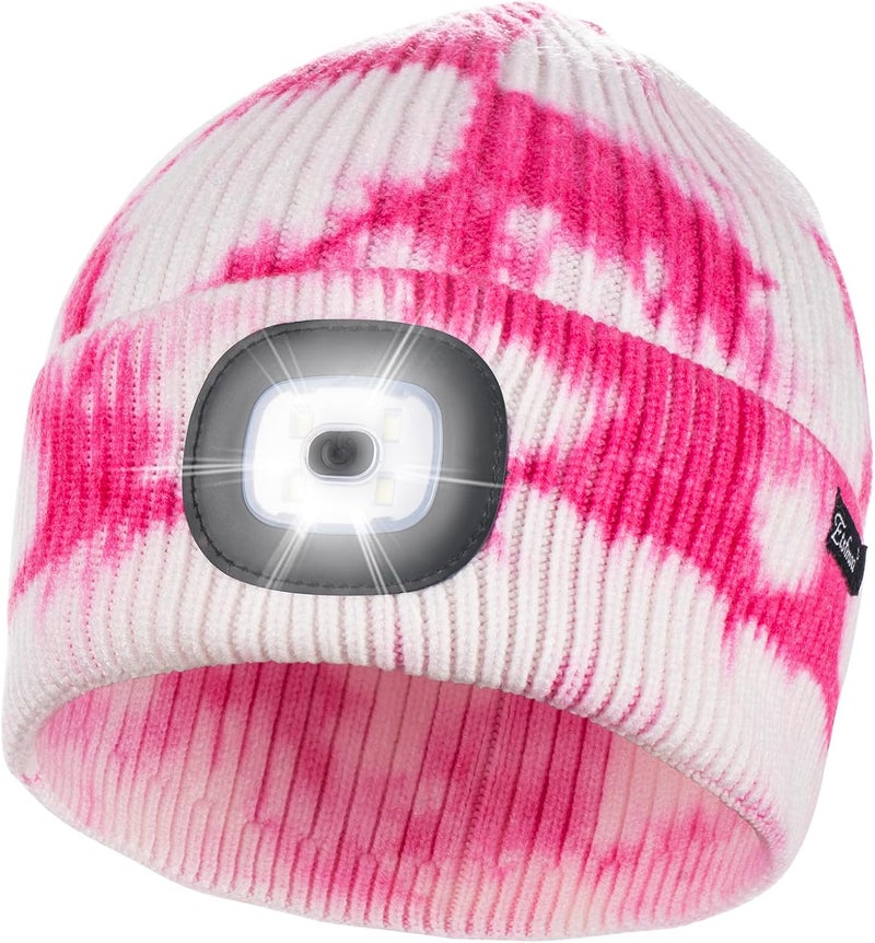 Etsfmoa Store Unisex Beanie with The Light Gifts for Men Dad Father USB Rechargeable Caps - Image 1