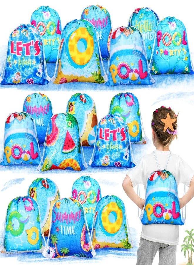 Panelee Pool Party Drawstring Bags Pool Party Favor Bags Beach Decorations for Girls and Boys Pool Party Supplies(27 Pcs) - Image 1