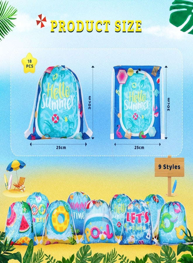 Panelee Pool Party Drawstring Bags Pool Party Favor Bags Beach Decorations for Girls and Boys Pool Party Supplies(27 Pcs) - Image 2