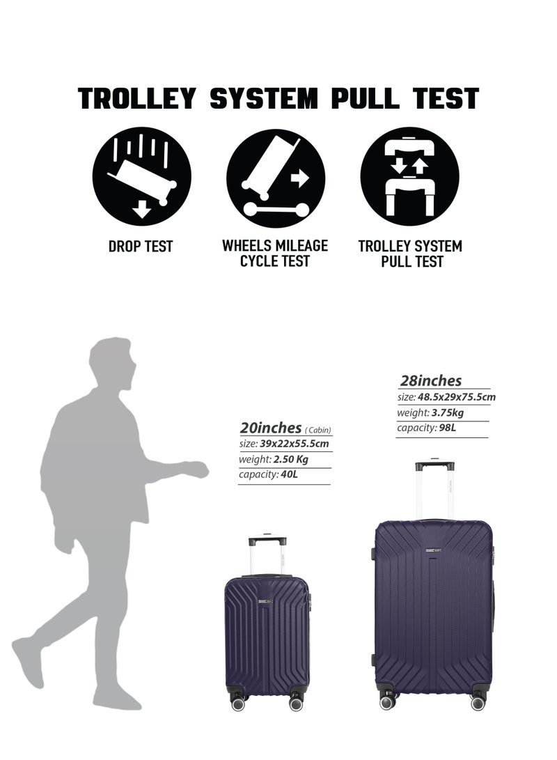 PARAJOHN GlideX 28-Inch Large ABS Hard Case Checked-In Luggage Trolley Bag – 30kg Capacity, 4 Spinner Wheels & Lock, Navy Blue - Image 5