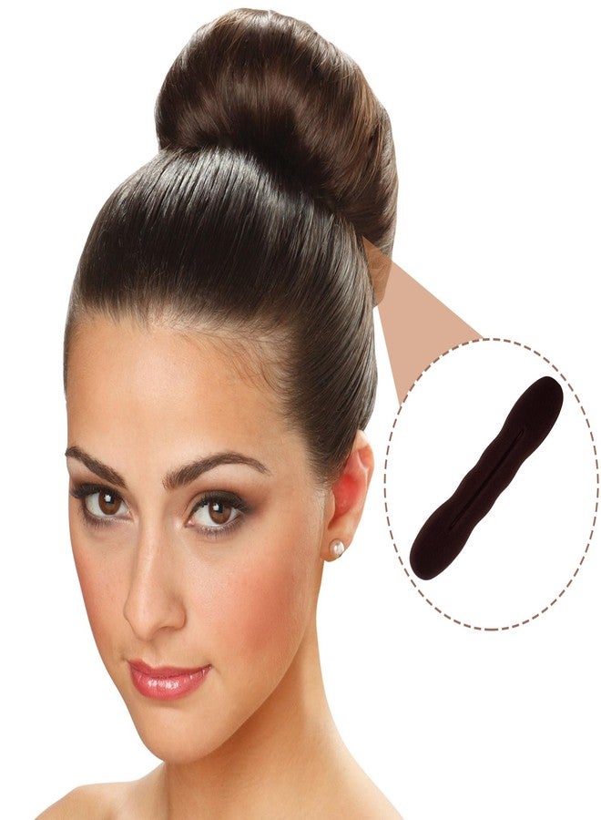 Lekgavd 3 PCS Hair Bun Maker, Large Size Sponge Hair Updo Shaper for Women, Classic Hair Clip Ties, Hairstyle Accessories for Long, Curly, Straight Hair - Brown - Image 3