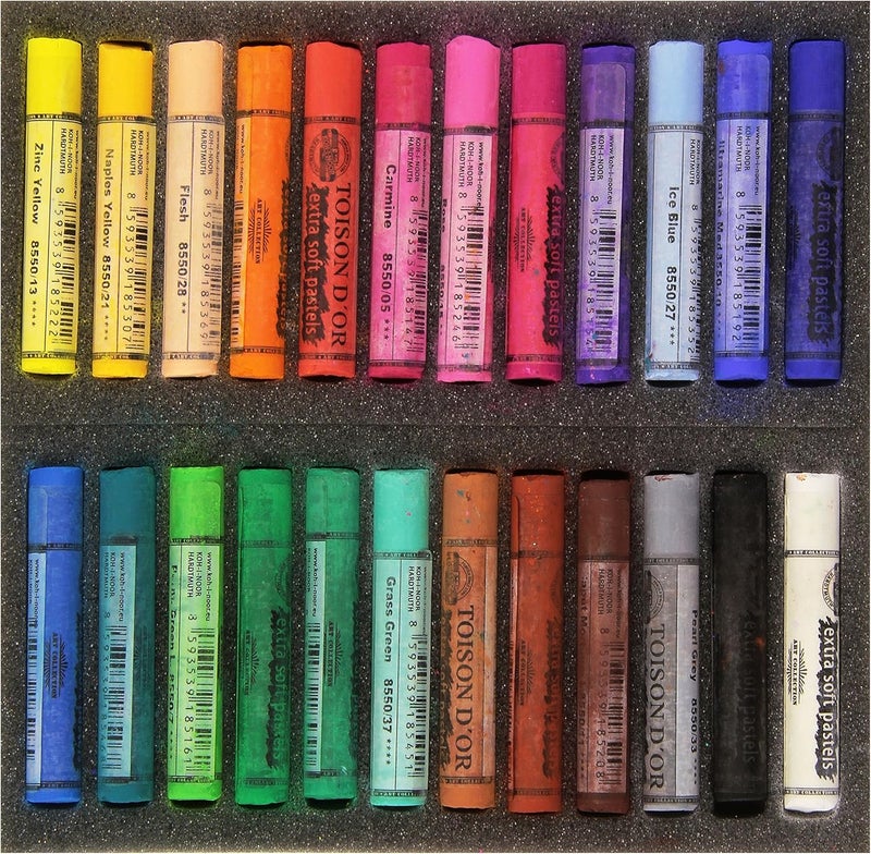 KOH-I-NOOR TOISON D'OR 8554 Artist's Extra Soft Pastels (Pack of 24) - Image 2