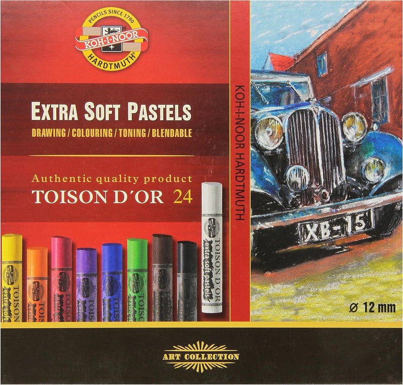 KOH-I-NOOR TOISON D'OR 8554 Artist's Extra Soft Pastels (Pack of 24) - Image 1